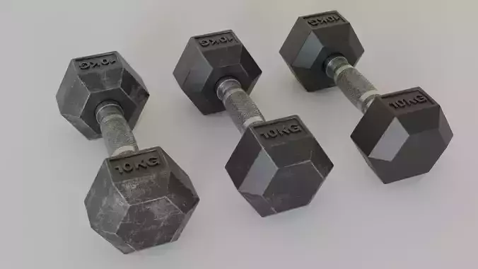 Hex Dumbbell 10 kg Used New and Dirty