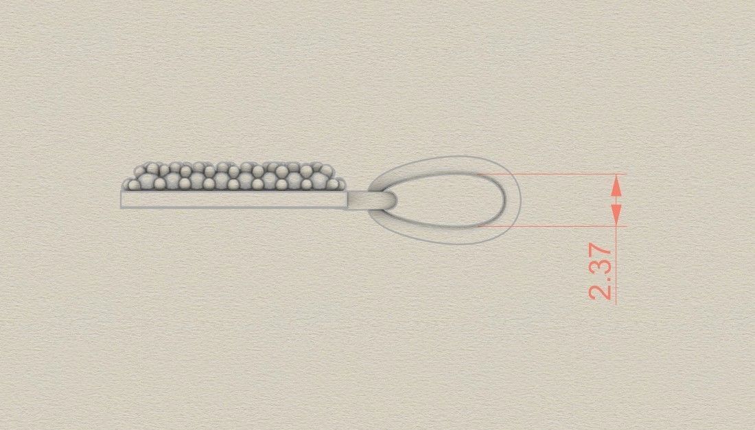 Model 530 Camber Initial M Letter Diamond Pendant 3D print model_8