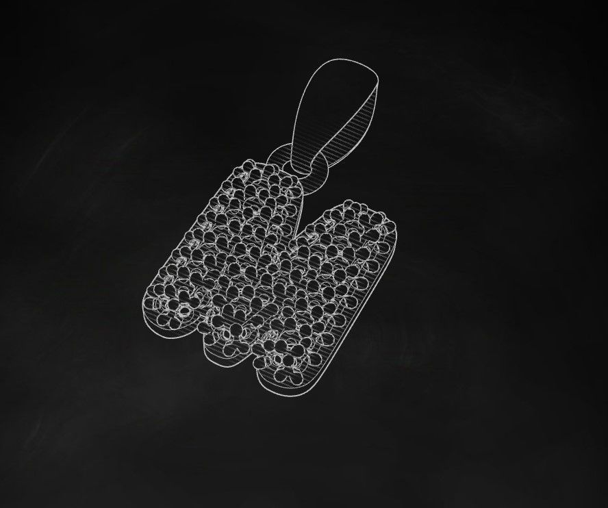Model 530 Camber Initial M Letter Diamond Pendant 3D print model_11