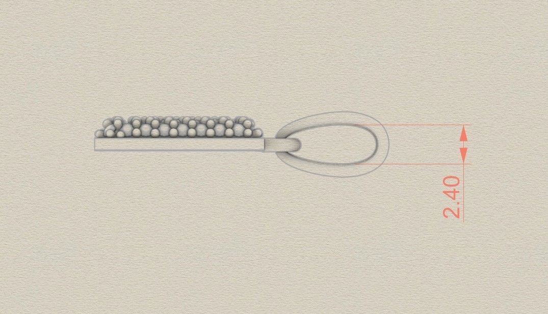 Model 531 Camber Initial N Letter Diamond Pendant 3D print model_8