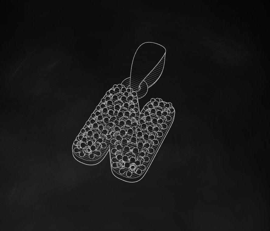 Model 531 Camber Initial N Letter Diamond Pendant 3D print model_11
