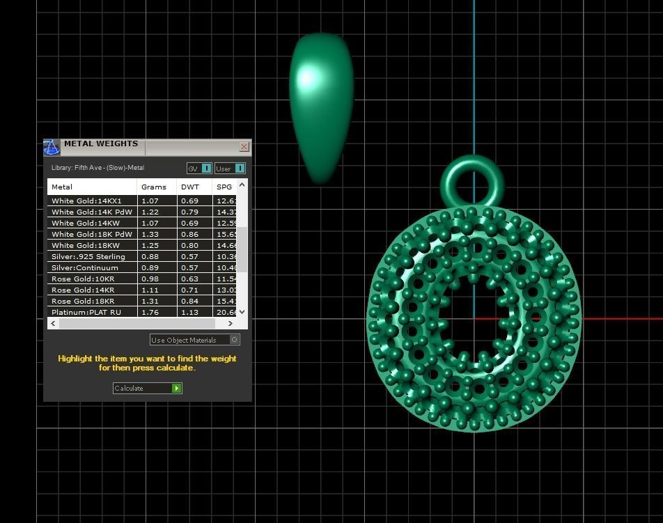 Model 532 Camber Initial O Letter Diamond Pendant 3D print model_14