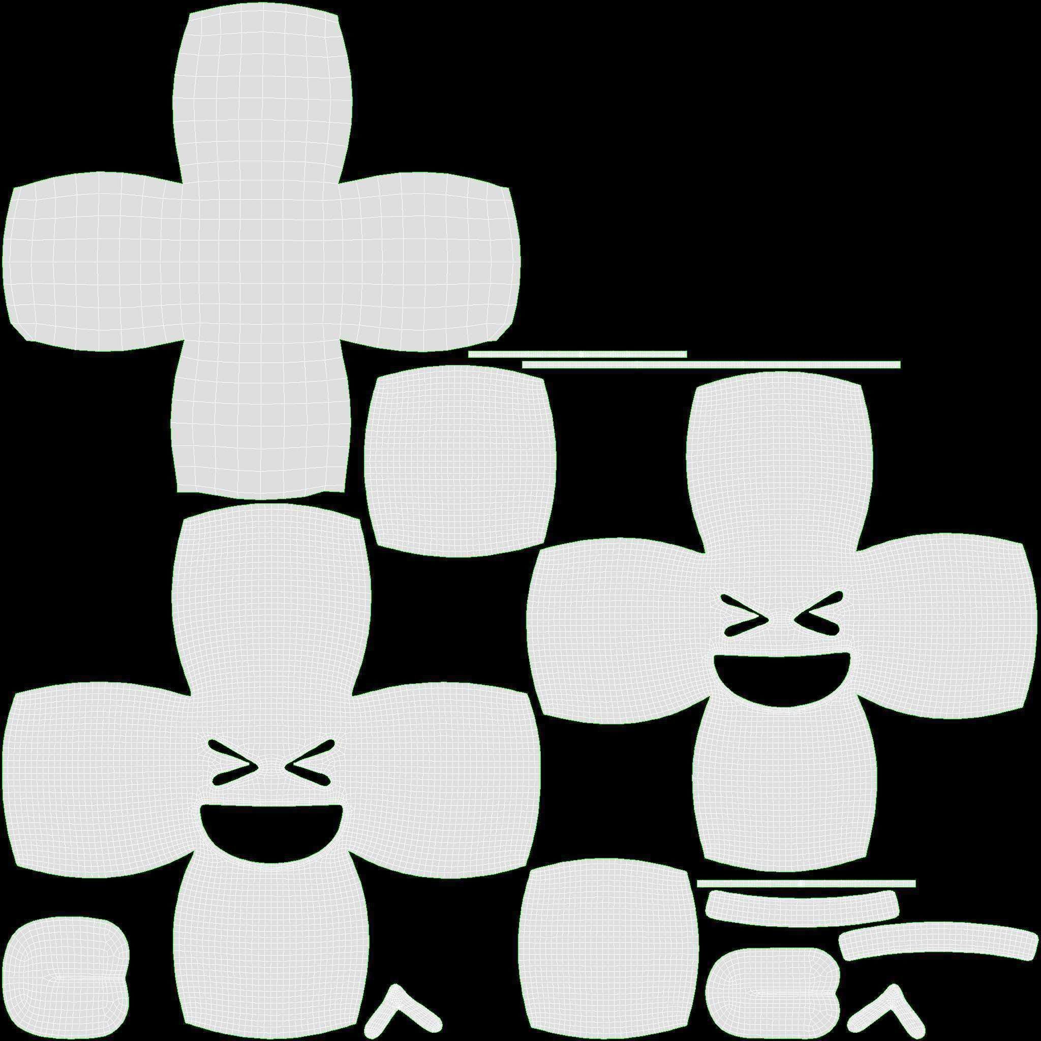 Emoji 018 White smiling with tightly closed eyes 3D model_6