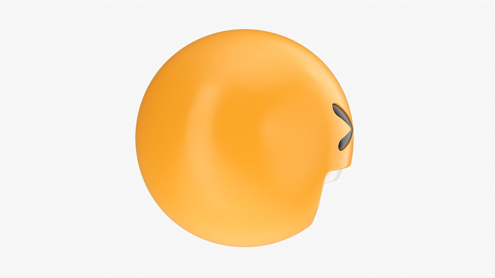Emoji 018 White smiling with tightly closed eyes 3D model_2