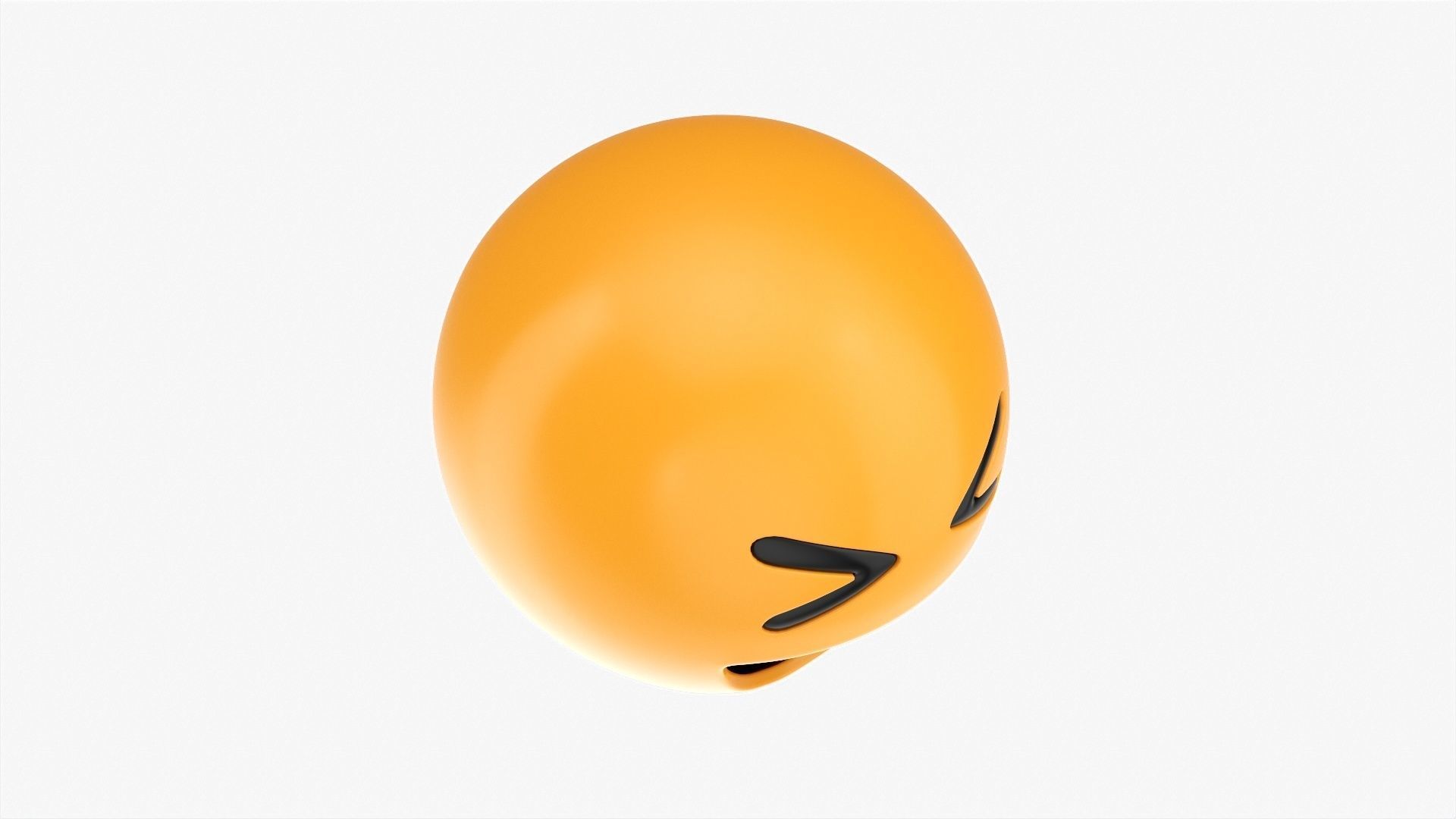 Emoji 018 White smiling with tightly closed eyes 3D model_3