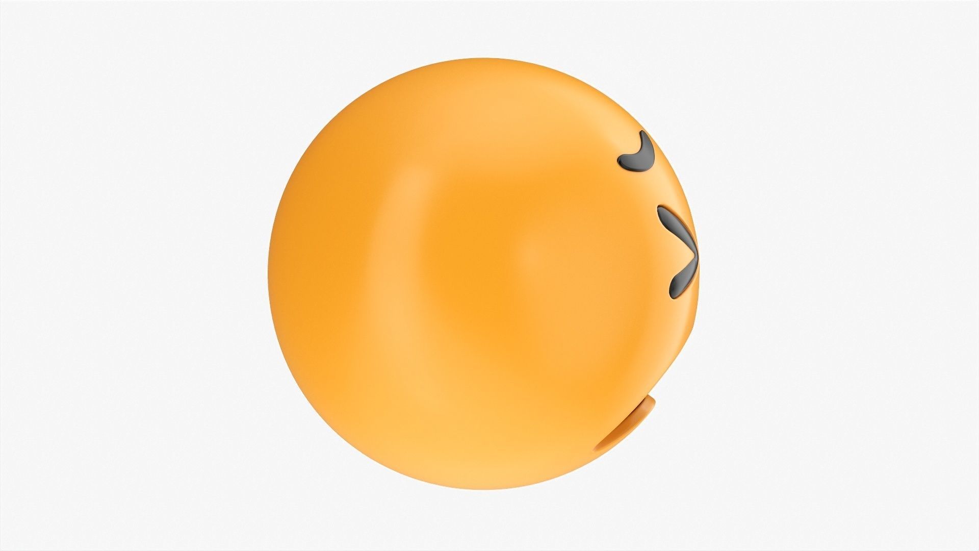 Emoji 020 Weary with tightly closed eyes 3D model_2