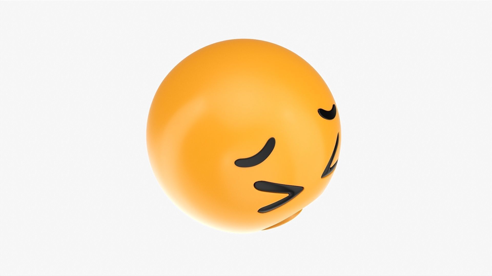 Emoji 020 Weary with tightly closed eyes 3D model_3