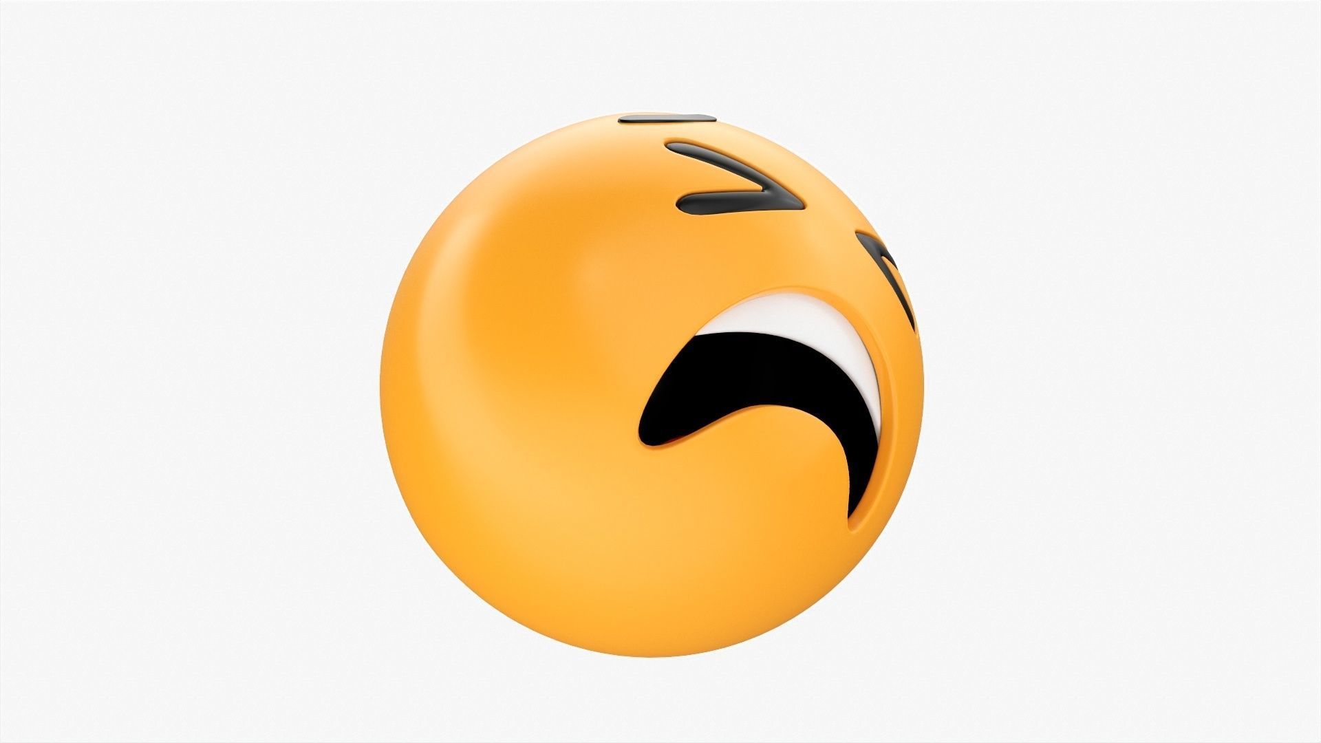 Emoji 020 Weary with tightly closed eyes 3D model_4