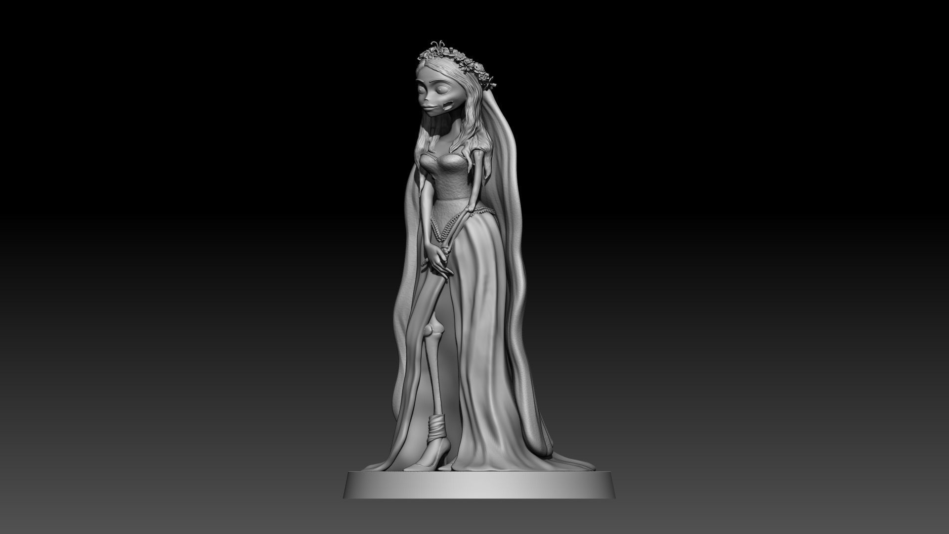 Corpse Bride Emily 3D Print  3D print model_2