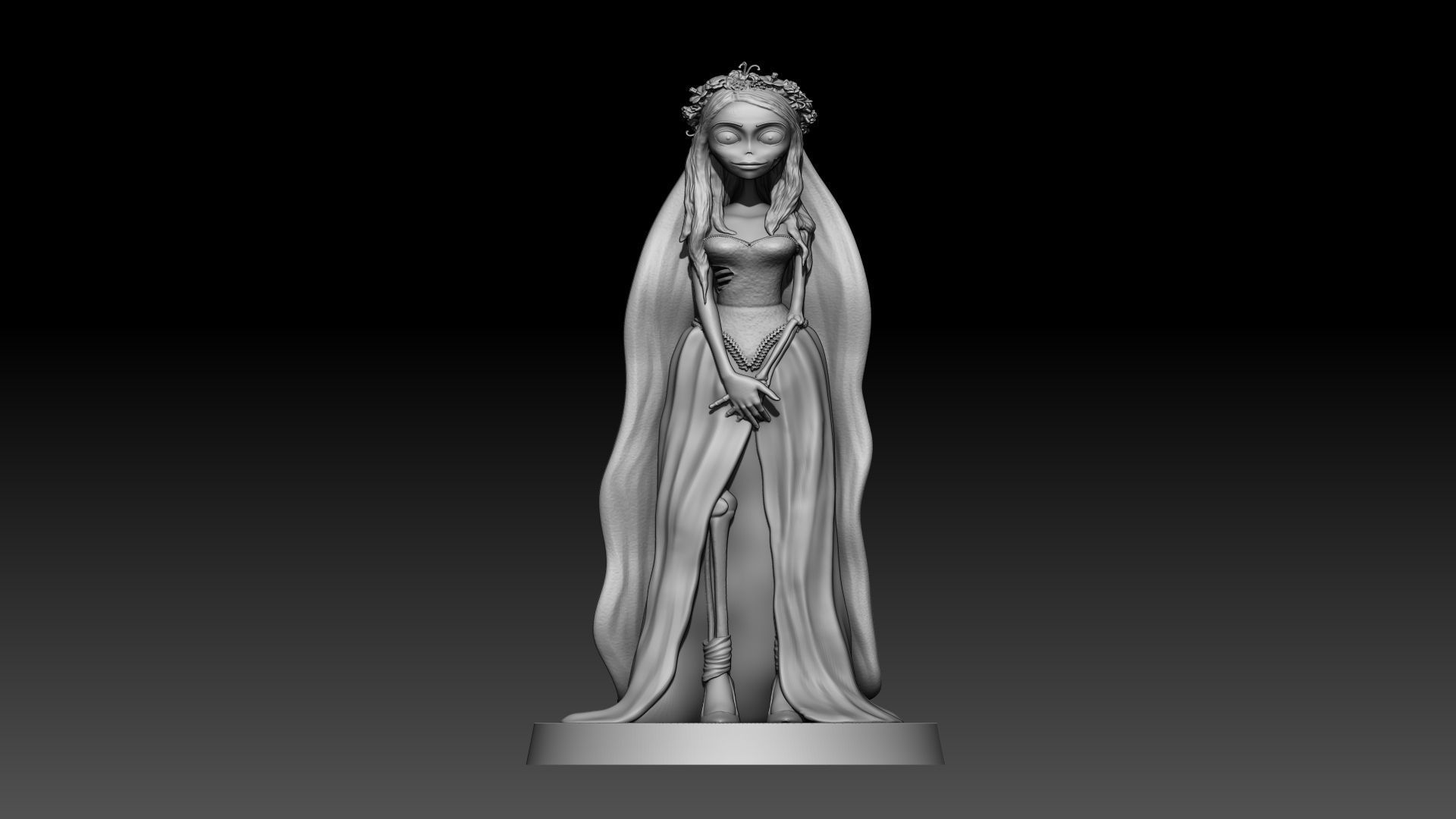 Corpse Bride Emily 3D Print  3D print model_1