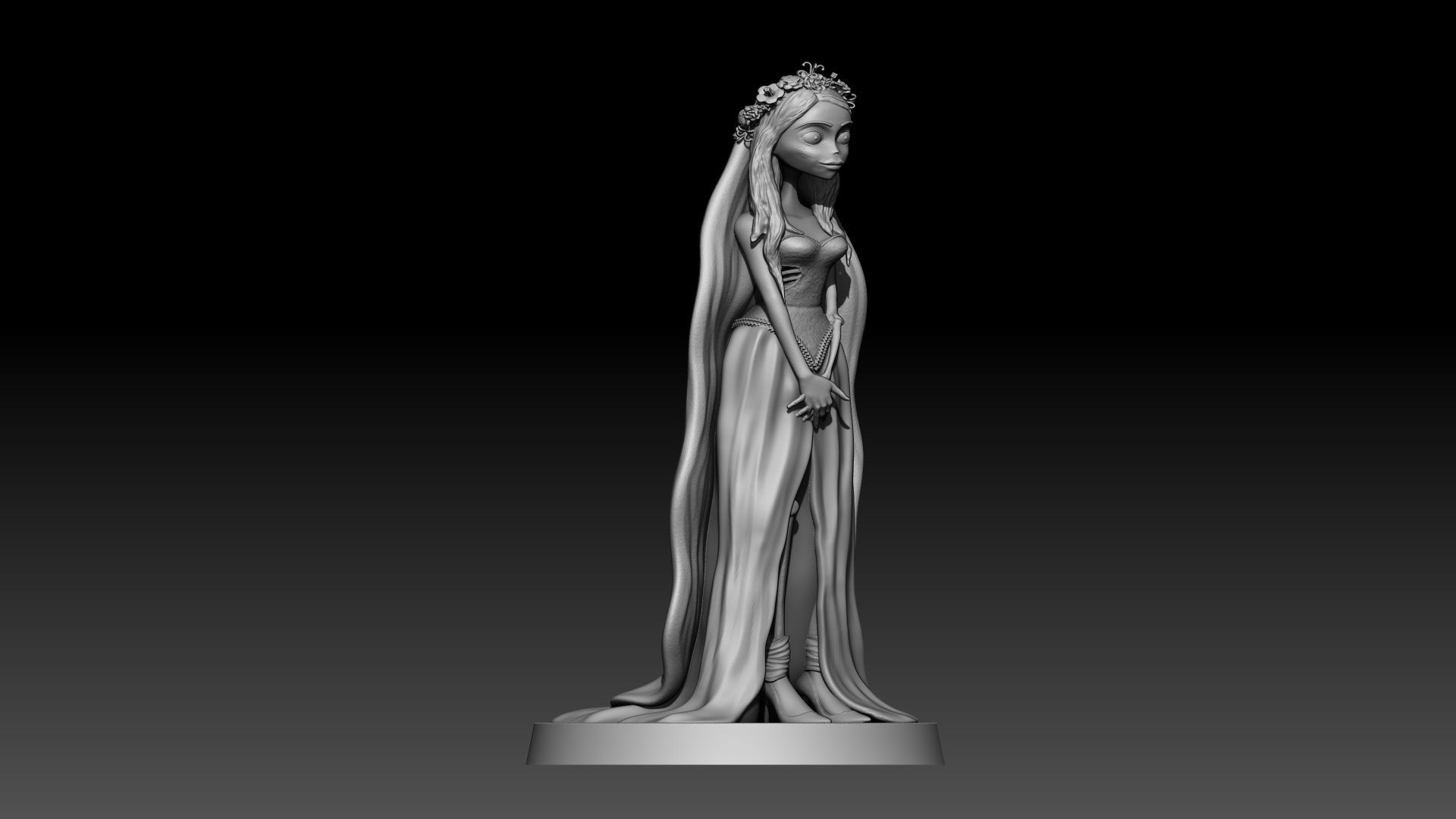 Corpse Bride Emily 3D Print  3D print model_6