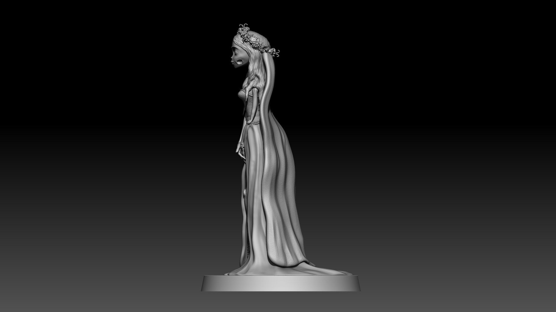 Corpse Bride Emily 3D Print  3D print model_3
