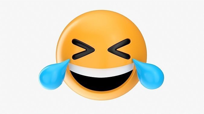 Emoji 021 White smiling with tears 3D model