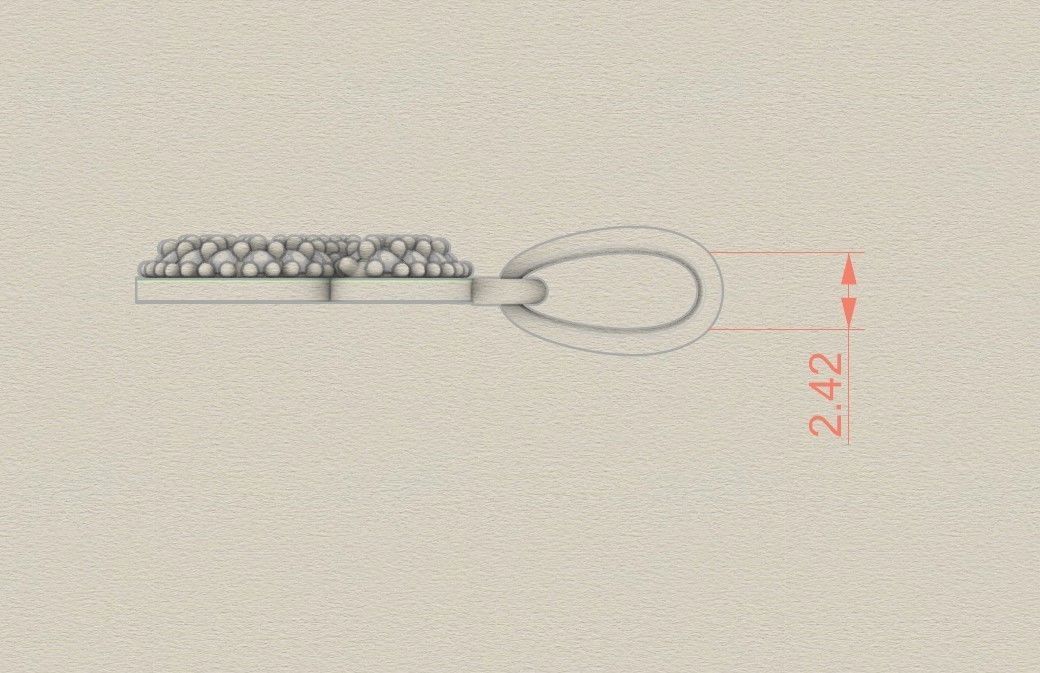 Model 536 Camber Initial S Letter Diamond Pendant 3D print model_9