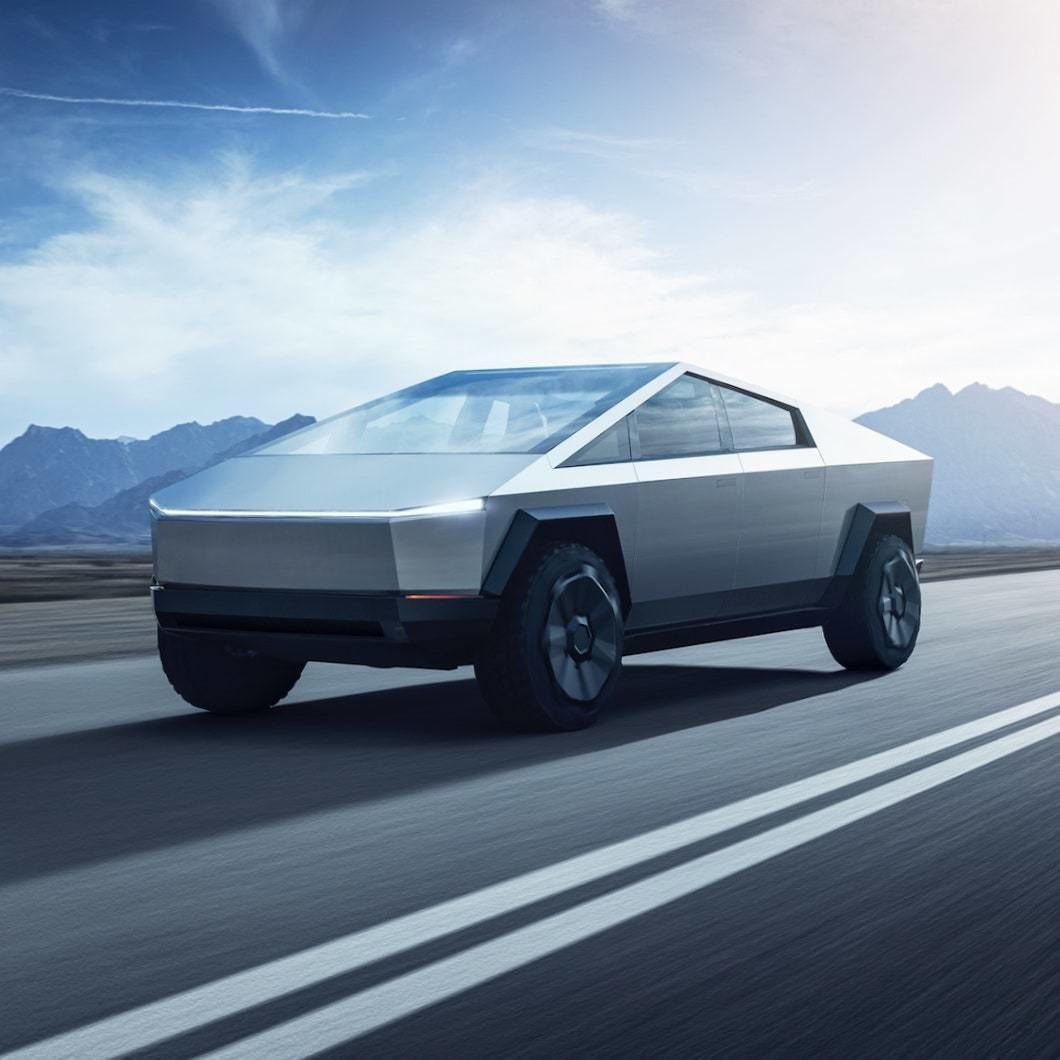 Cybertruck futuristic electric vehicle 3D model_3