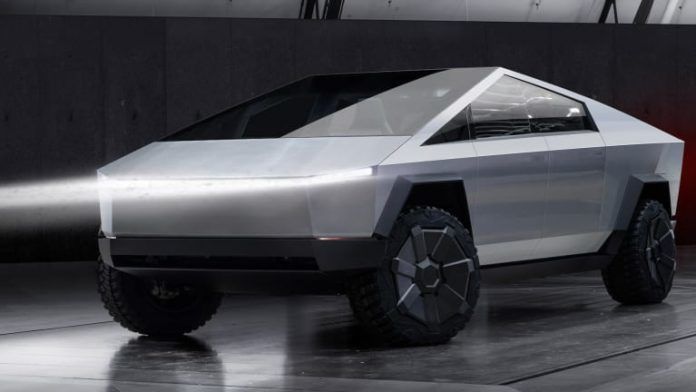 Cybertruck futuristic electric vehicle 3D model_6