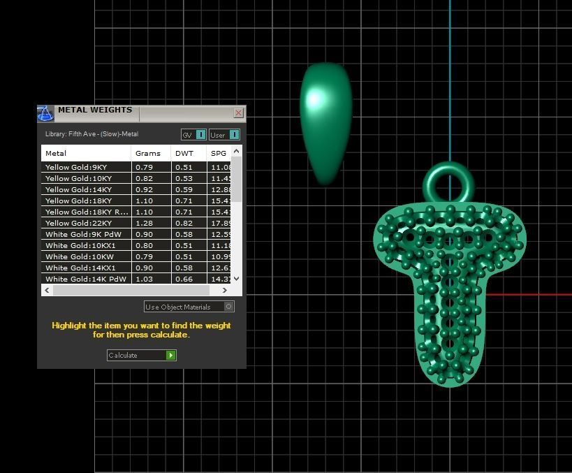 Model 537 Camber Initial T Letter Diamond Pendant 3D print model_13