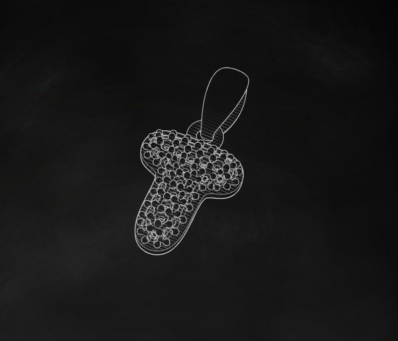 Model 537 Camber Initial T Letter Diamond Pendant 3D print model_11