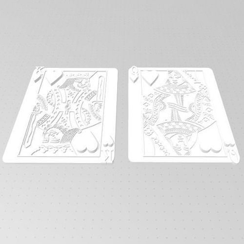 King and Queen of Hearts Wall Art 3D print model