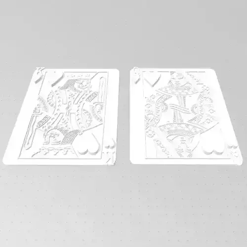 King and Queen of Hearts Wall Art 3D print model King and Queen of Hearts Wall Art 3D print model