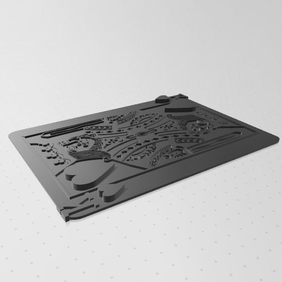 King and Queen of Hearts Wall Art 3D print model_10