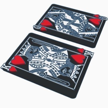 King and Queen of Hearts Wall Art 3D print model_5
