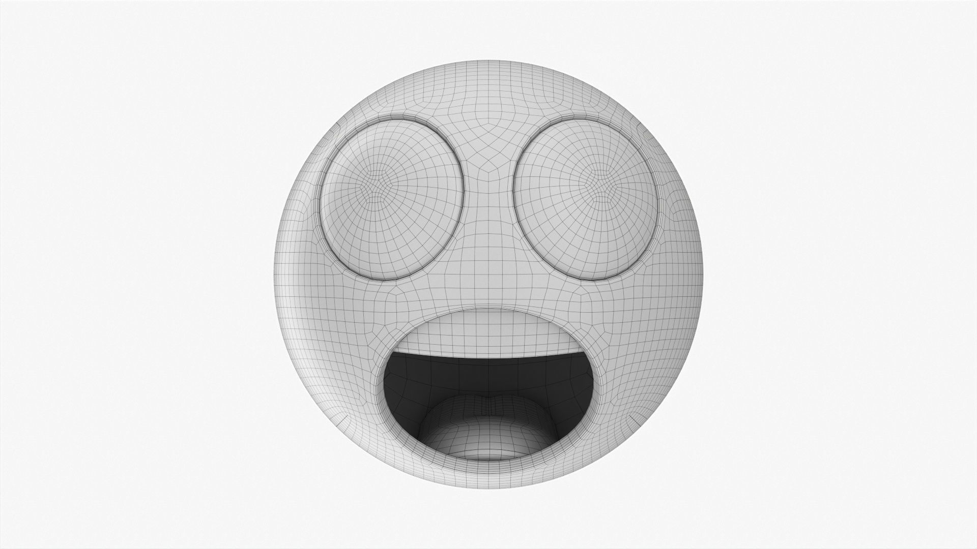 Emoji 026 Astonished with big eyes 3D model_5