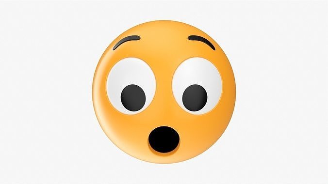Emoji 027 Speechless with big eyes 3D model