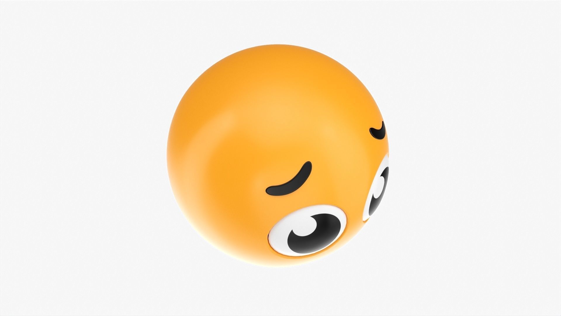 Emoji 028 Disappointed with big eyes 3D model_3