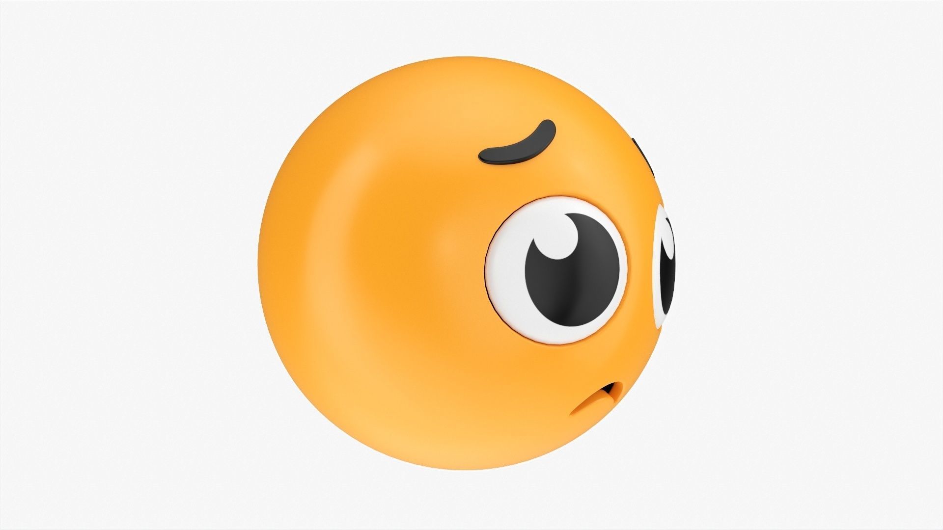 Emoji 028 Disappointed with big eyes 3D model_1
