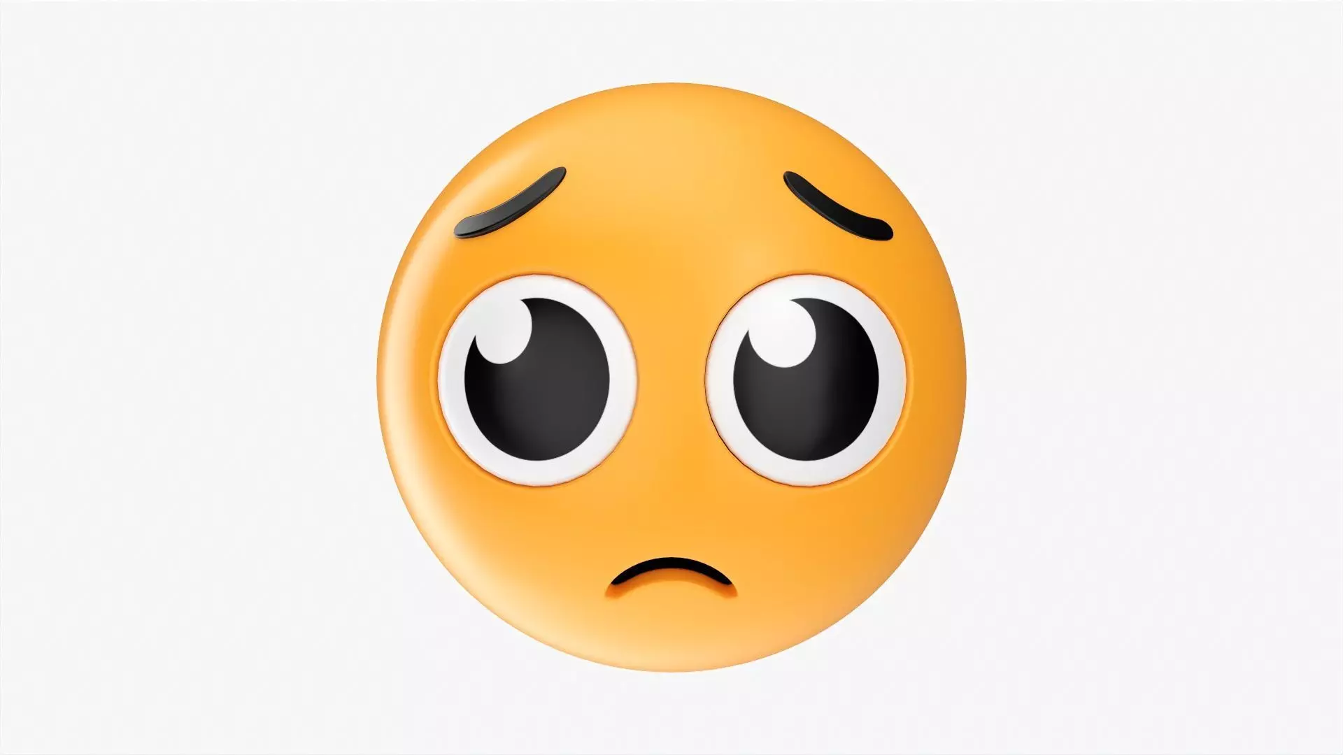 Emoji 028 Disappointed with big eyes 3D model_0