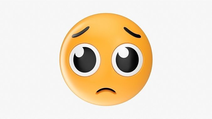 Emoji 028 Disappointed with big eyes 3D model