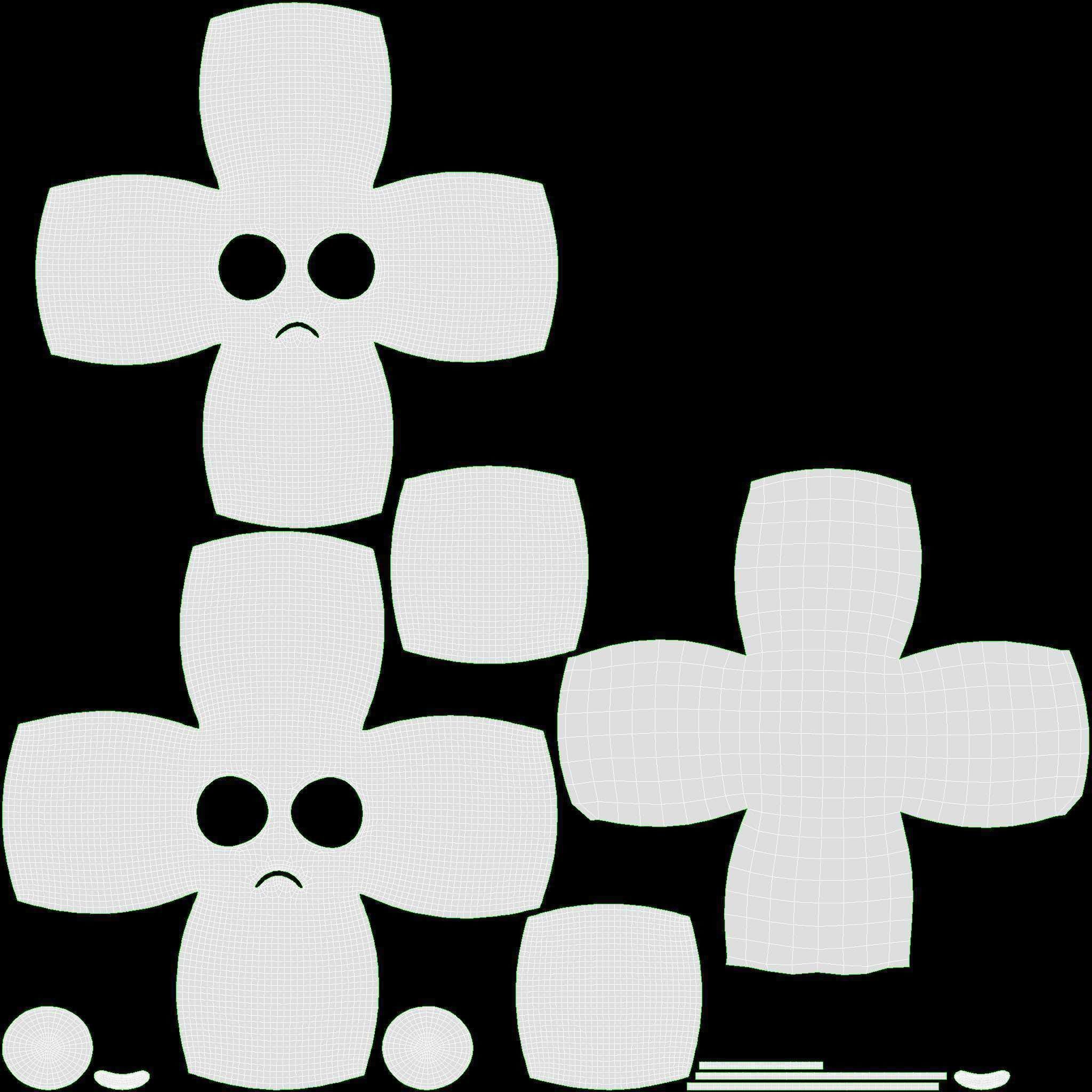 Emoji 028 Disappointed with big eyes 3D model_6