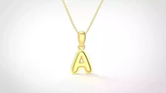 Model 545 Camber Initial A Letter Pendant 3D print model