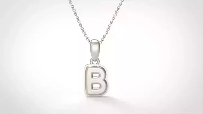 Model 546 Camber Initial B Letter Pendant 3D print model