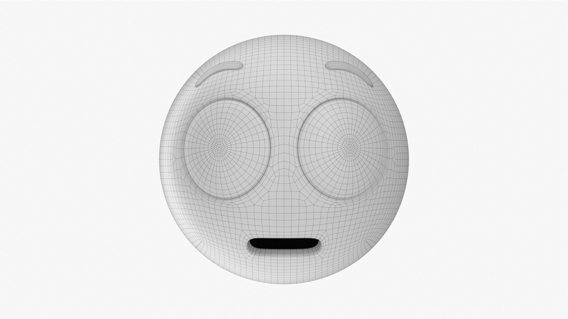Emoji 031 Astonished with big eyes 3D model_5