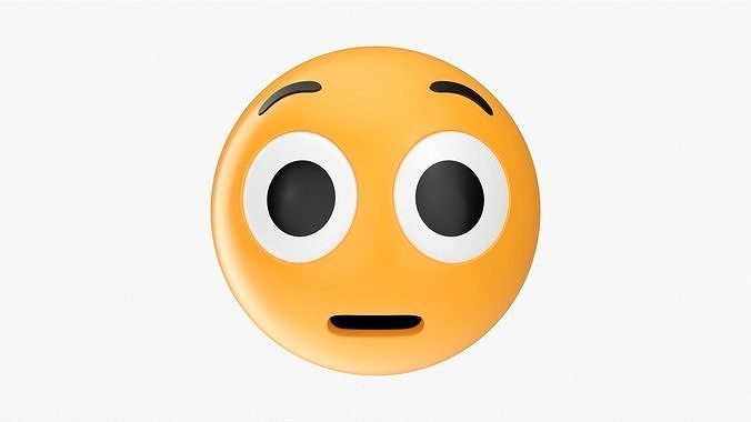 Emoji 031 Astonished with big eyes 3D model