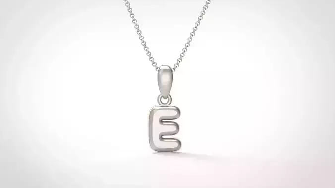 Model 549 Camber Initial E Letter Pendant 3D print model