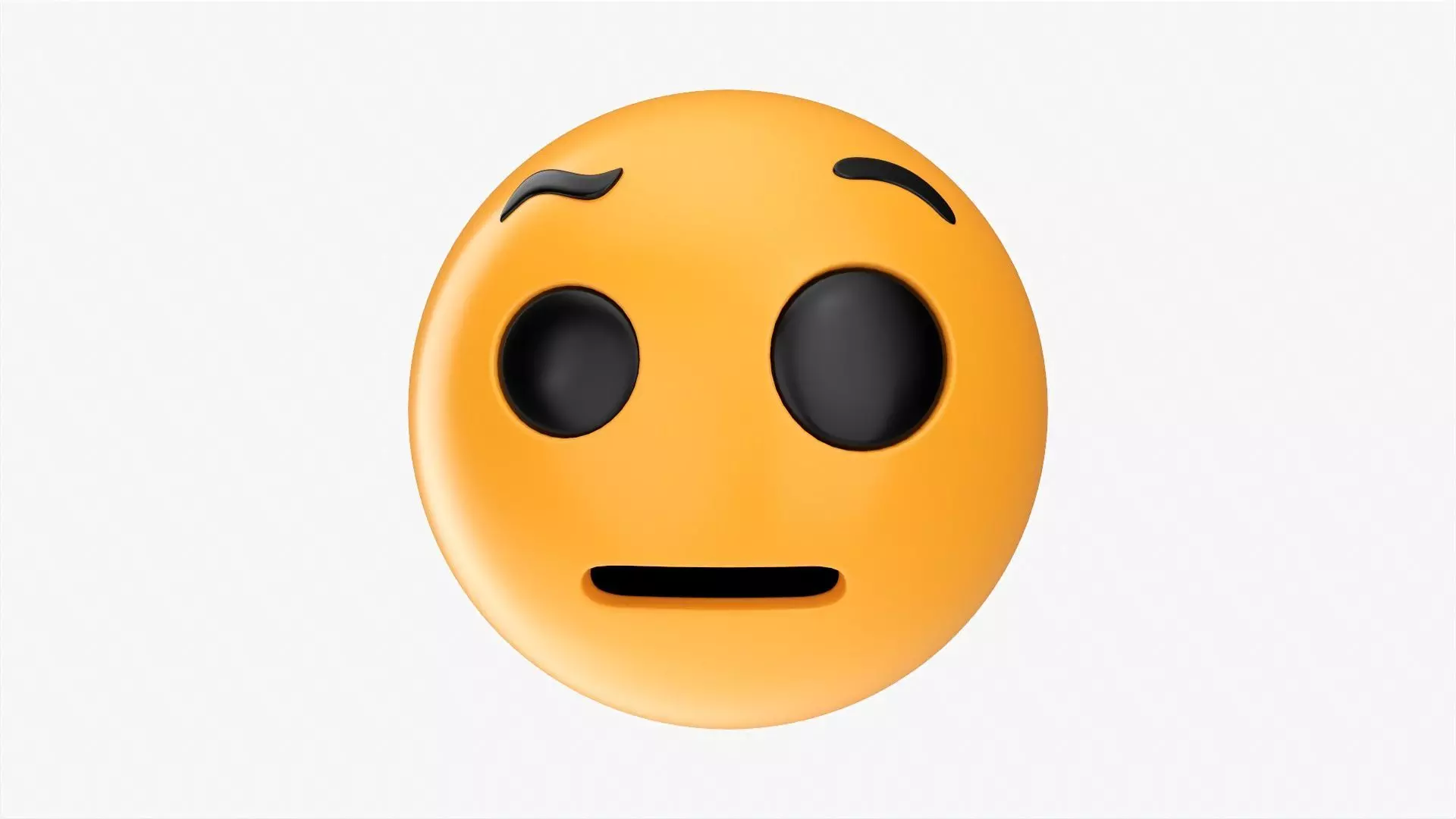 Emoji 032 With raised eyebrow 3D model_0