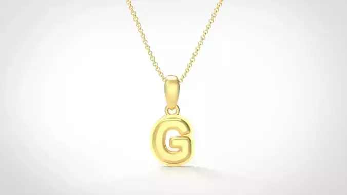 Model 551 Camber Initial G Letter Pendant 3D print model