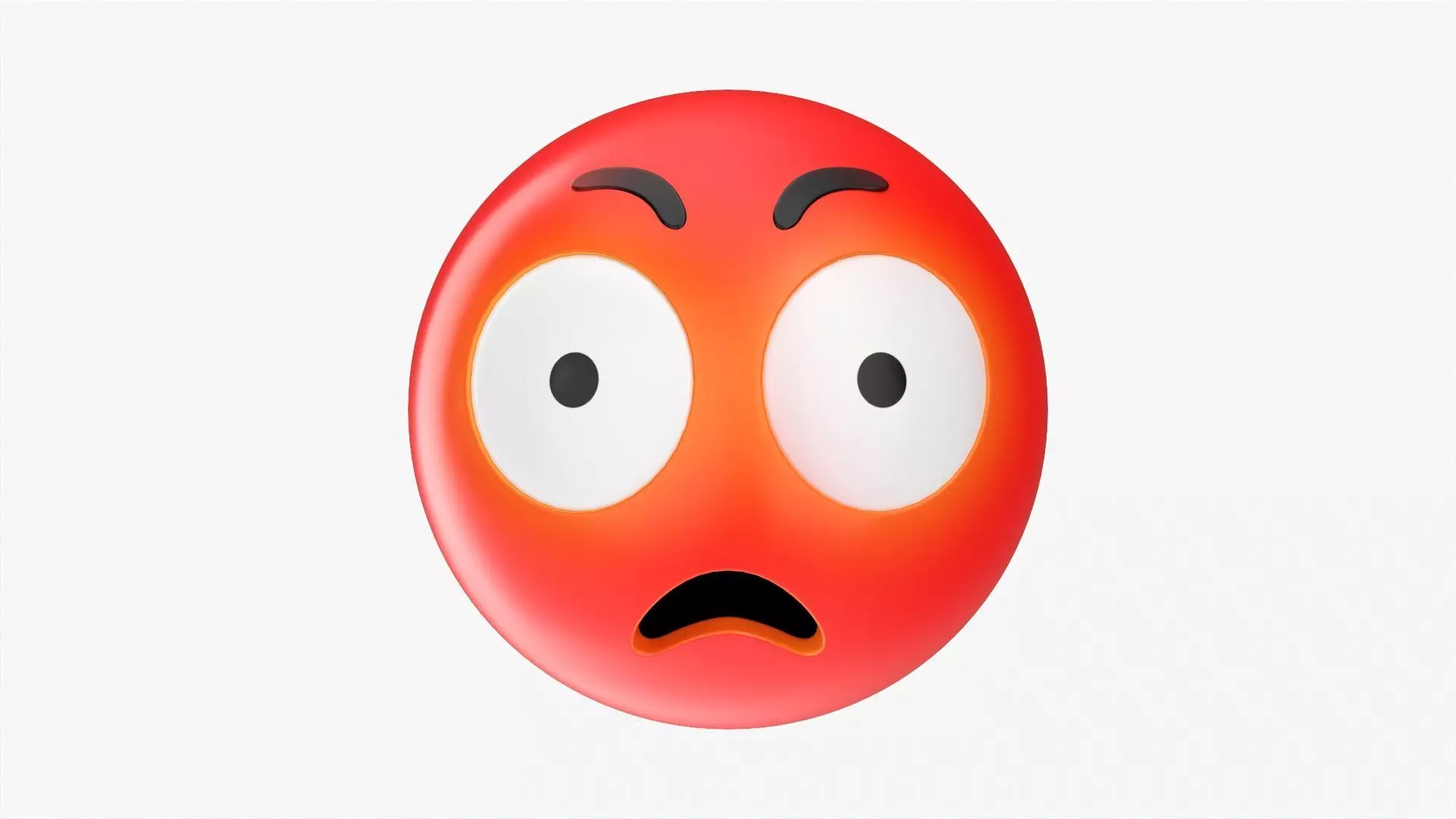 Emoji 033 Angry with big eyes 3D model_0