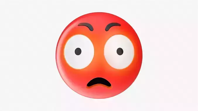 Emoji 033 Angry with big eyes