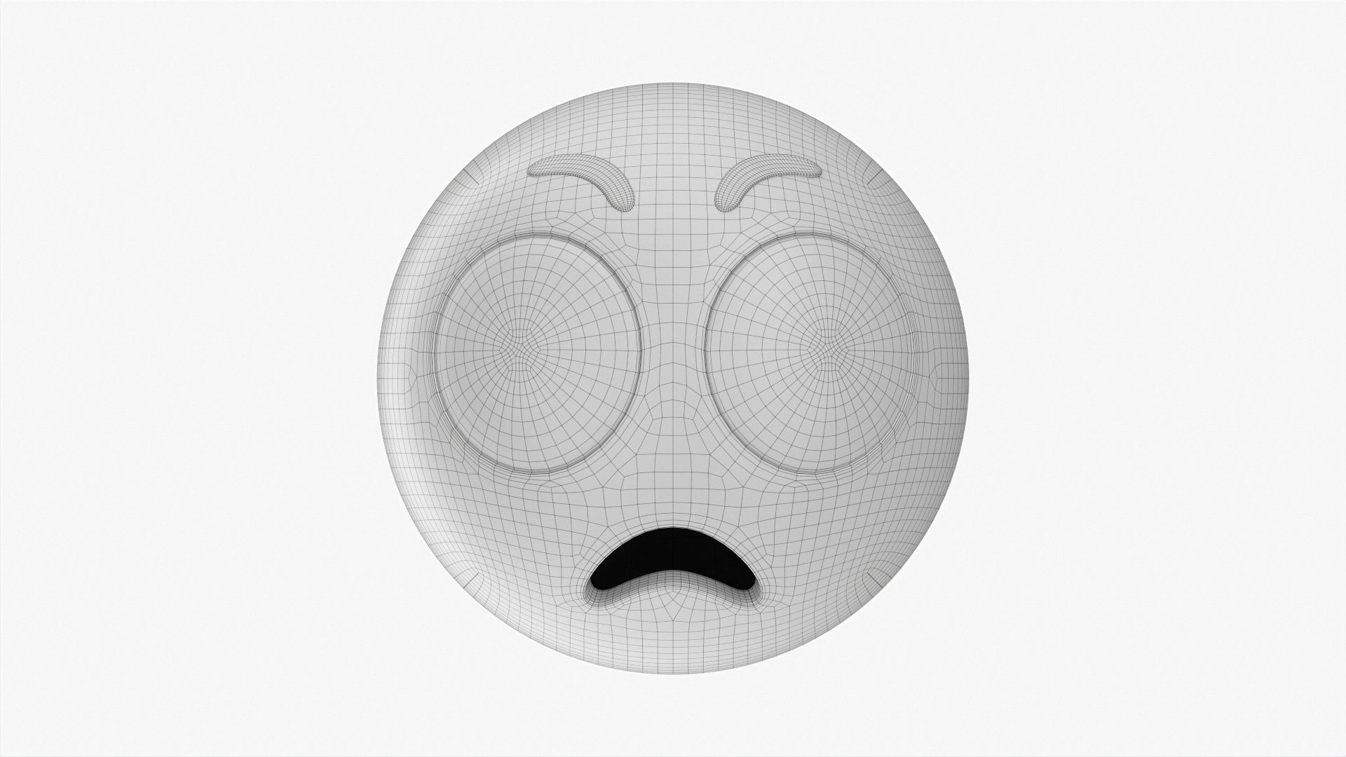 Emoji 033 Angry with big eyes 3D model_5