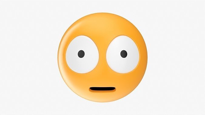 Emoji 034 Astonished with big eyes 3D model