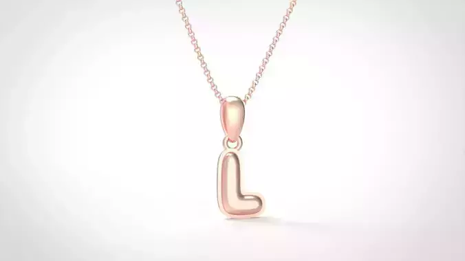 Model 556 Camber Initial L Letter Pendant 3D print model