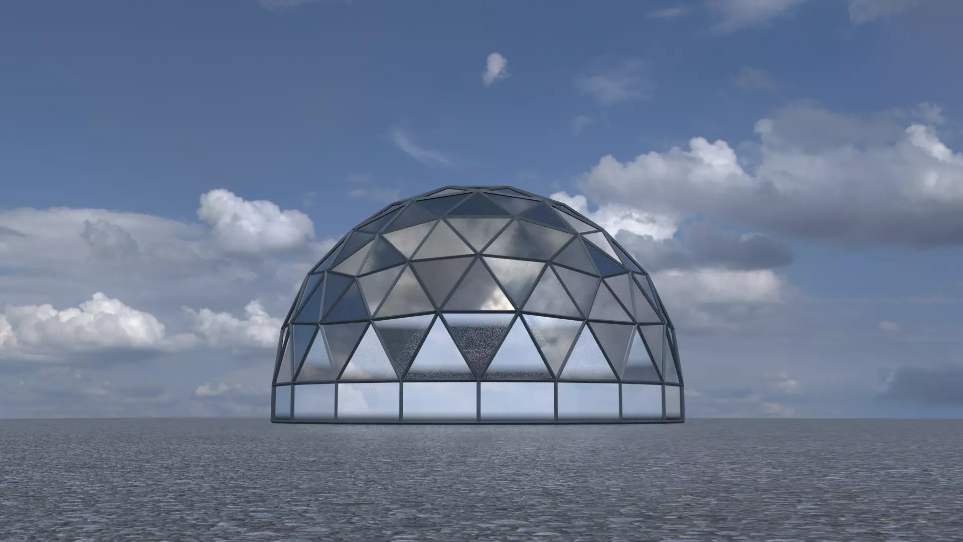 Dome Building 3D model_0