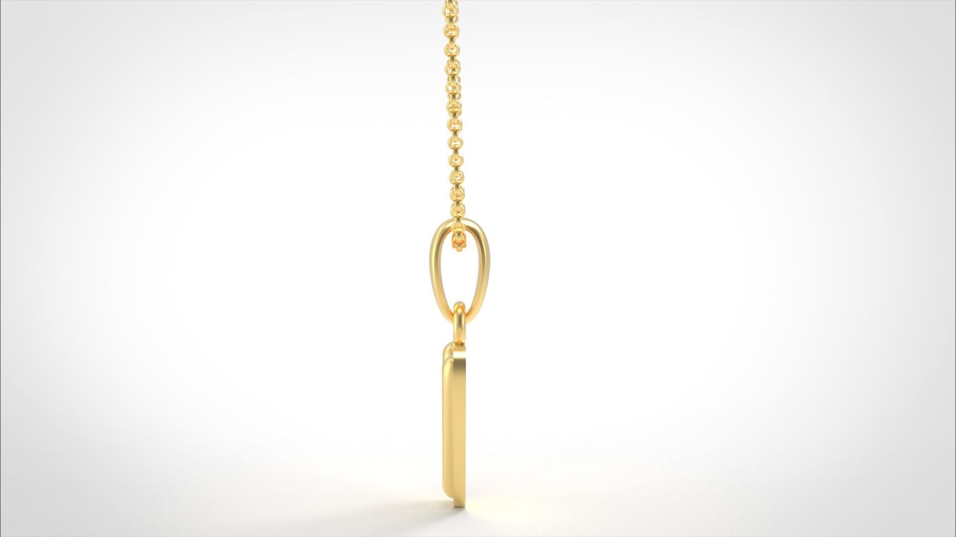 Model 566 Camber Initial V Letter Pendant 3D print model_2