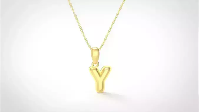 Model 569 Camber Initial Y Letter Pendant