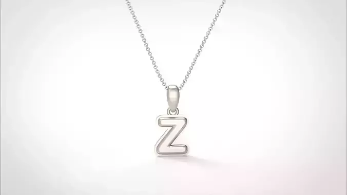 Model 570 Camber Initial Z Letter Pendant