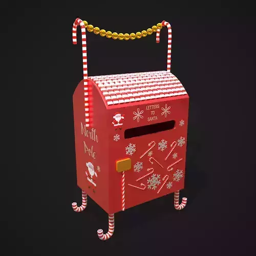 Festive Holiday Drop box Low-poly 3D model